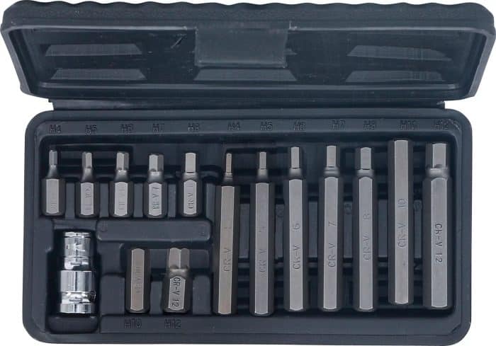 Set-bitova-vanjski-sesterokutni-pogon-10-mm-38-unutarnji-sesterokut-15-dijelni-3 Set bitova | vanjski šesterokutni pogon 10 mm (3/8") | unutarnji šesterokut | 15-dijelni - Slika 4