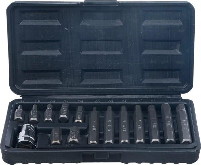 Set bitova | vanjski šesterokutni pogon 10 mm (3/8") | unutarnji šesterokut | 15-dijelni Set bitova | vanjski šesterokutni pogon 10 mm (3/8") | unutarnji šesterokut | 15-dijelni