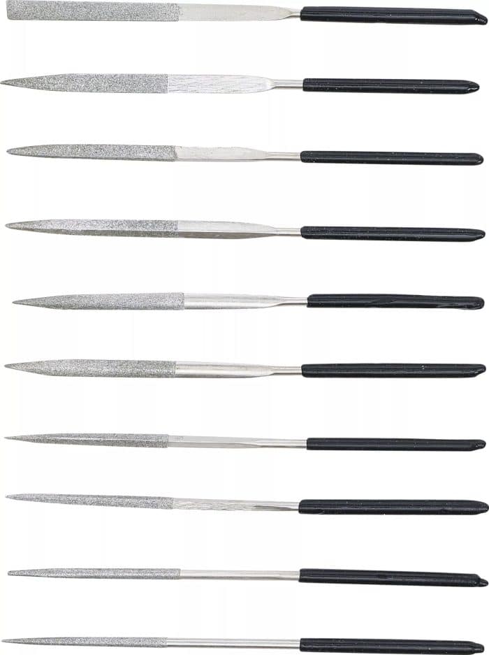Set dijamantnih turpija | ravne | 140 x 3 mm | 10-dijelni - Slika 3