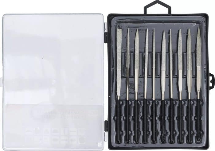 Set dijamantnih turpija | ravne | 140 x 3 mm | 10-dijelni - Slika 4