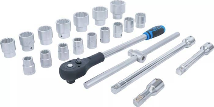 Set dvanaesterokutnih utičnih ključeva | pogon 20 mm (3/4") | 21-dijelni - Slika 2