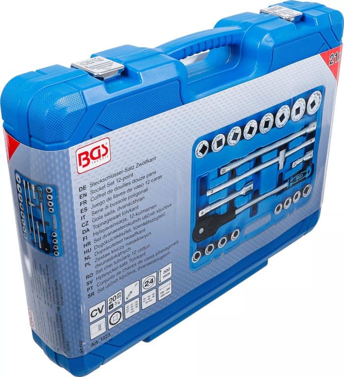 Set dvanaesterokutnih utičnih ključeva | pogon 20 mm (3/4") | 21-dijelni - Slika 8