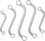 Set dvostrukih okastih ključeva | S-oblik | 10 x 11 - 18 x 19 mm | 5-dijelni - Slika 2