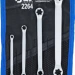 Set dvostrukih okastih ključeva s prstenastom glavom E-profila | E6 x E8 - E20 x E24 | 4-dijelni