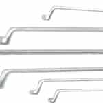 Set dvostrukih okastih ključeva s prstenastom glavom E-profila | koljenasti | E6 - E24 | 6-dijelni