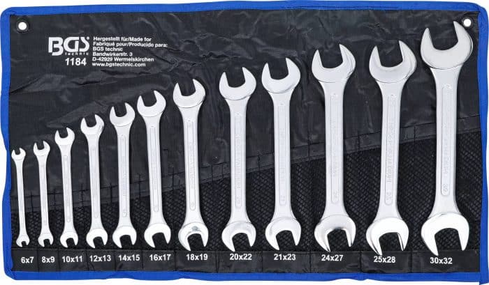 Set dvostrukih viličastih ključeva | 6 x 7 - 30 x 32 mm | 12-dijelni Set dvostrukih viličastih ključeva | 6 x 7 - 30 x 32 mm | 12-dijelni