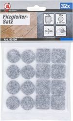Set jastučića od filca | sivi | 32-dijelni - Slika 3