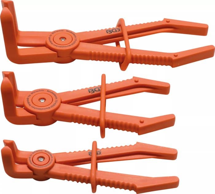 Set kliješta za stezanje crijeva | savijena za 90° | 155-220 mm | 3-dijelni Set kliješta za stezanje crijeva | savijena za 90° | 155-220 mm | 3-dijelni