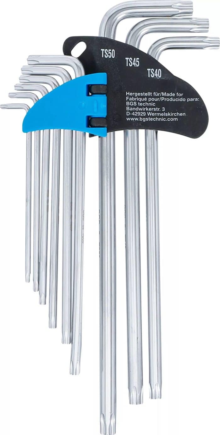 Set kutnih steznih ključeva | ekstra dugi | TS-profil (za Torx Plus) TS10 - TS50 | 9-dijelni - Slika 3