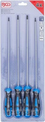Set odvijača | ekstra dugi | T-profil (za Torx) | T15 - T30 | 4-dijelni - Slika 4