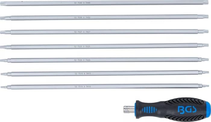 Set odvijača s izmjenjivim oštricama | T-profil (za Torx) / TS-profil (za Torx Plus) | 8-dijelni - Slika 2