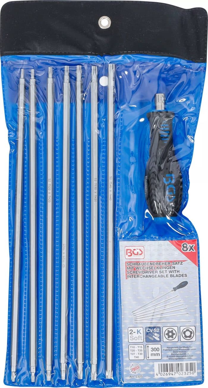 Set odvijača s izmjenjivim oštricama | T-profil (za Torx) / TS-profil (za Torx Plus) | 8-dijelni - Slika 3