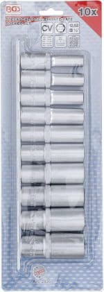 Set šesterokutnih umetaka za utični ključ, duboki | 12,5 mm (1/2") | inčni | 10-dijelni - Slika 4