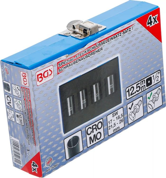 Set spiralnih umetaka za utični ključ / izvijač za vijke | 12,5 mm (1/2") | 17 - 26 mm | 4-dijelni - Slika 6