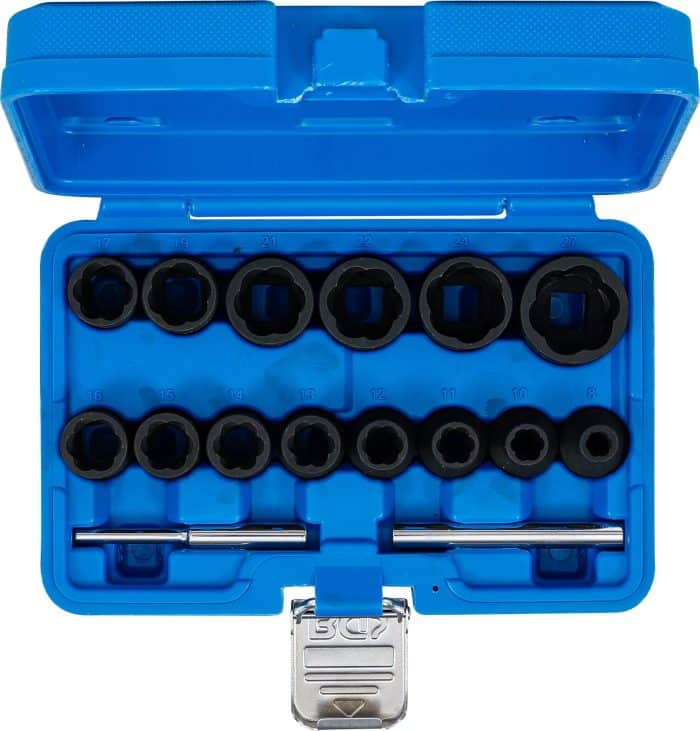 Set-spiralnih-umetaka-za-uticni-kljuc-izvijac-za-vijke-125-mm-12-8-27-mm-16-dijelni-3 Set spiralnih umetaka za utični ključ / izvijač za vijke | 12,5 mm (1/2") | 8 - 27 mm | 16-dijelni - Slika 4
