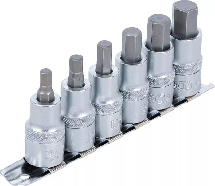 5 mm (1/2") | unutarnji šesterokut 6 - 14 mm | 6-dijelni 5 mm (1/2") | unutarnji šesterokut 6 - 14 mm | 6-dijelni