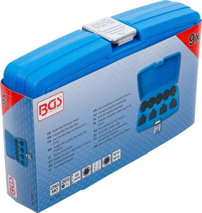 Set umetaka za teretne bitove | 20 mm (3/4") | unutarnji šesterokut, unutarnje ozubljenje (za XZN) | 9-dijelni - Slika 6