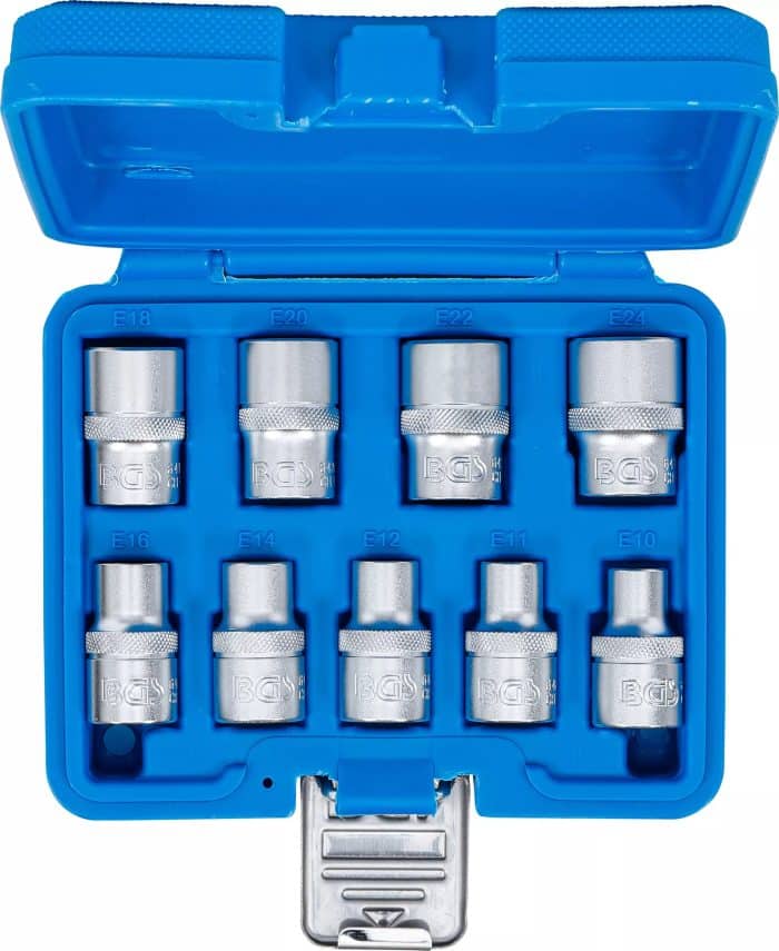 Set umetaka za utični ključ E-profila | 12,5 mm (1/2") | E10 - E24 | 9-dijelni - Slika 4