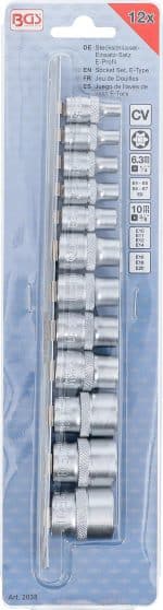 Set umetaka za utični ključ E-profila | 6,3 mm (1/4") / 10 mm (3/8") | E4 - E20 | 12-dijelni - Slika 4