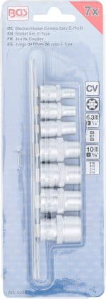 Set umetaka za utični ključ E-profila | 6,3 mm (1/4") / 10 mm (3/8") | E6 - E16 | 7-dijelni - Slika 4