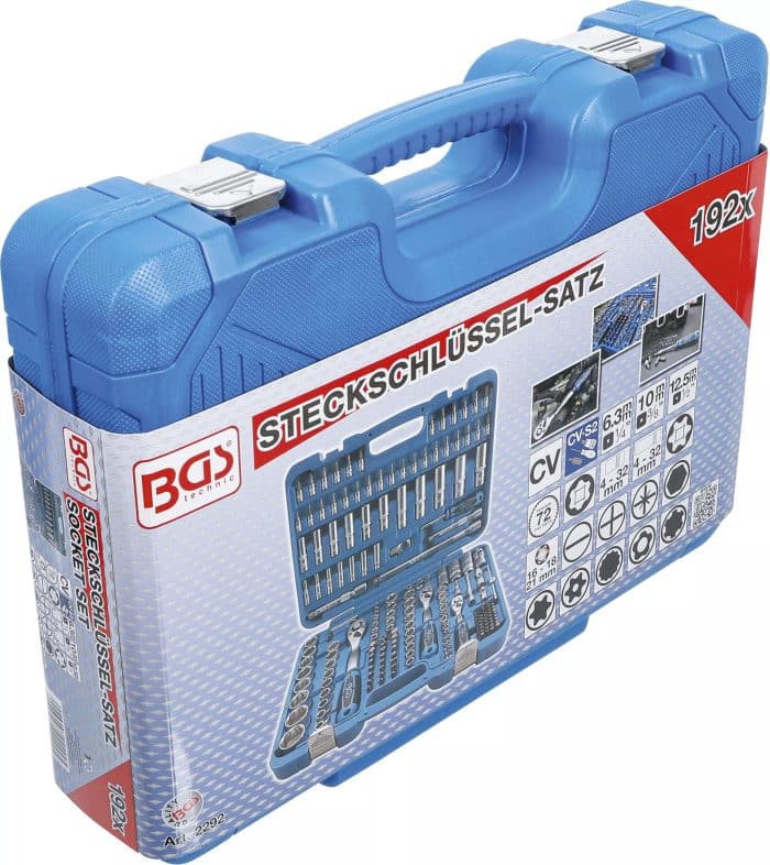 Set utičnih ključeva valovitog profila | pogon 6,3 mm (1/4") / 10 mm (3/8") / 12,5 mm (1/2") | 192-dijelni - Slika 8