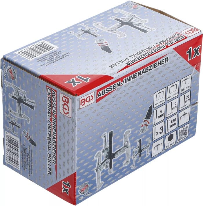 Set vanjskih / unutarnjih izvlakača, 3-kraki | 20 - 110 mm - Slika 4