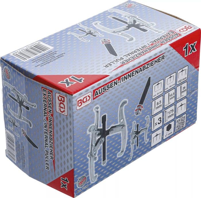 Set vanjskih / unutarnjih izvlakača, 3-kraki | 25 - 160 mm - Slika 4