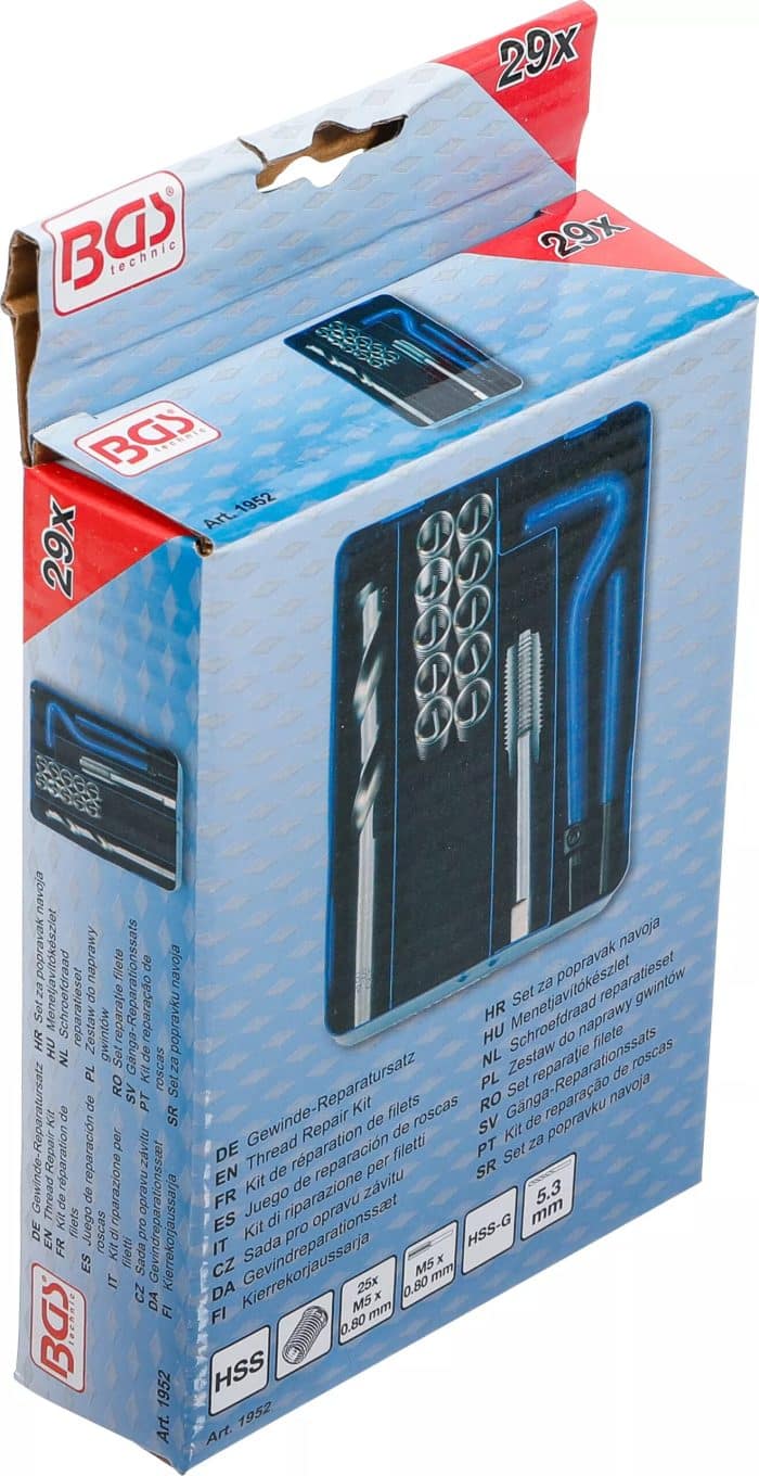 Set za popravak navoja | M5 x 0,8 | 29-dijelni - Slika 6