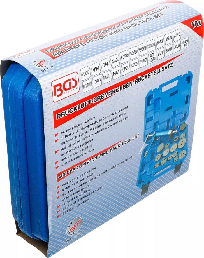 Set za vraćanje kočionih klipova | pneumatski | 16-dijelni - Slika 7