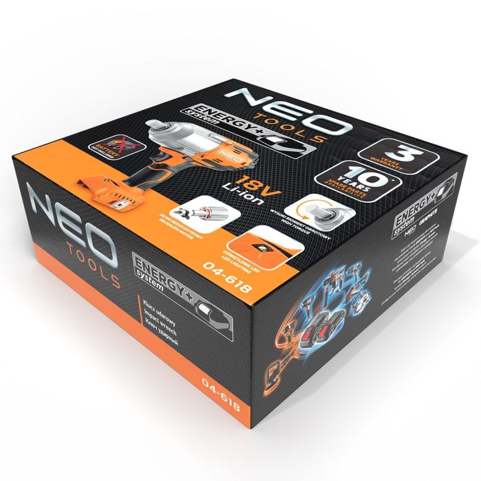 NEO Udarni odvrtač 1100 Nm E+ 18V Brushless 04-618 - Slika 8