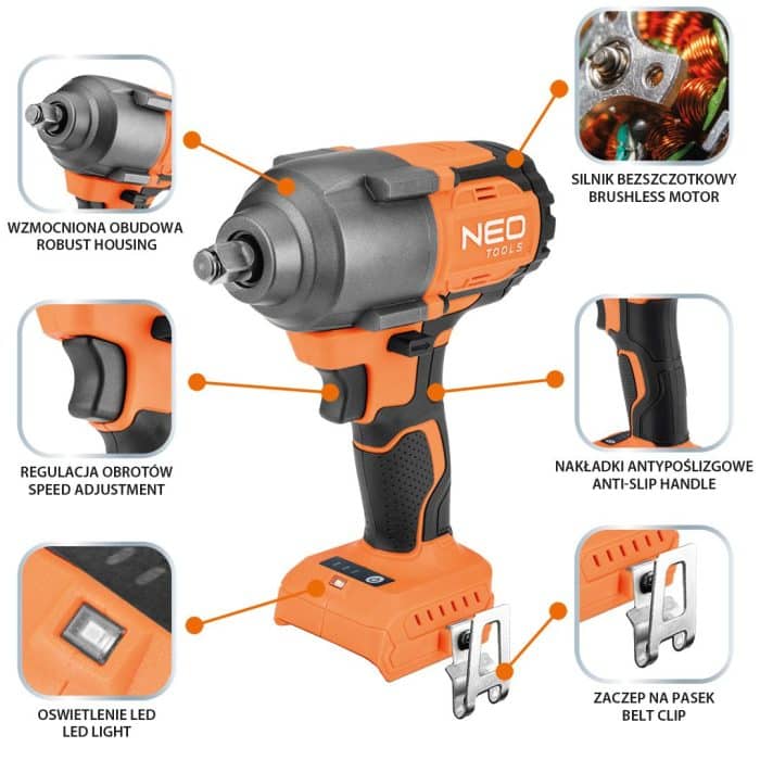 Udarni-odvrtac-850-Nm-E-18V-Brushless-NEO-04-608-6 NEO Udarni odvrtač 850 Nm E+ 18V Brushless 04-608 - Slika 7