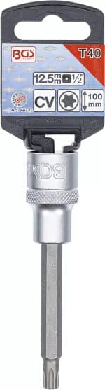 Umetak za bit | duljina 100 mm | 12,5 mm (1/2") | T-profil (za Torx) T40 - Slika 2