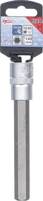 Umetak za bit | duljina 140 mm | 12,5 mm (1/2") | unutarnji šesterokut 14 mm - Slika 2