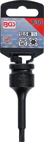 Umetak za teretni bit | duljina 75 mm | 12,5 mm (1/2") | T-profil (za Torx) T30 - Slika 2