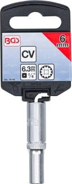 Umetak za utični ključ Gear Lock, duboki | 6,3 mm (1/4") | 6 mm - Slika 3