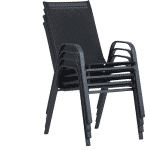 Vrtna stolica metal-tekstilen AM-092 55x75x95cm crna - Slika 2