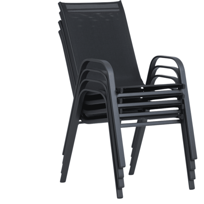 Vrtna stolica metal-tekstilen AM-092 55x75x95cm crna - Slika 2