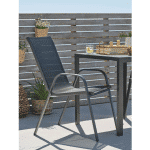 Vrtna stolica metal-tekstilen AM-092 55x75x95cm crna - Slika 4