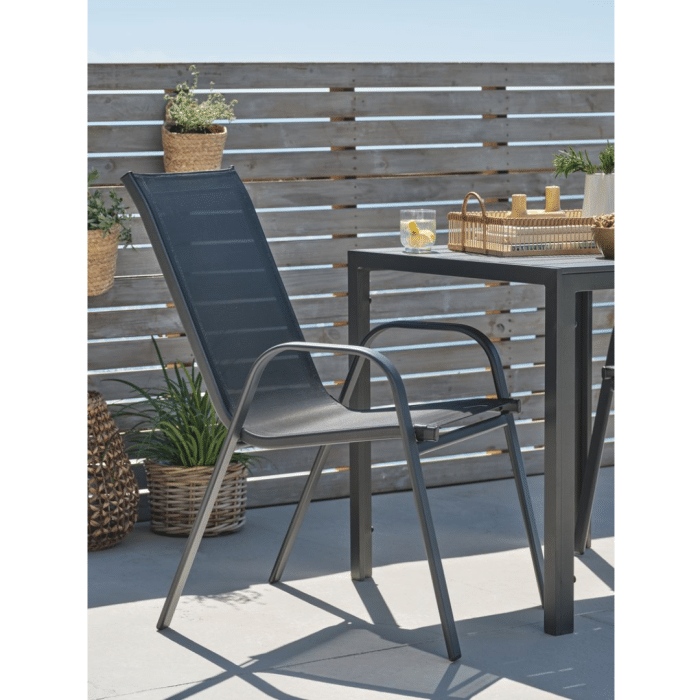 Vrtna stolica metal-tekstilen AM-092 55x75x95cm crna - Slika 4