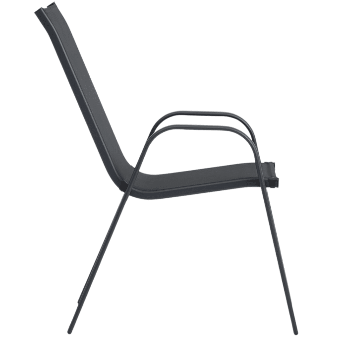 Vrtna stolica metal-tekstilen AM-092 55x75x95cm crna - Slika 5