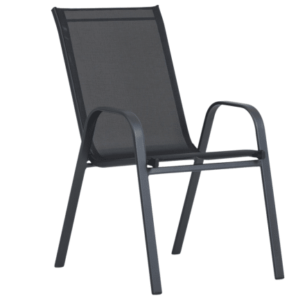 Vrtna stolica metal-tekstilen 55x75x95cm crna