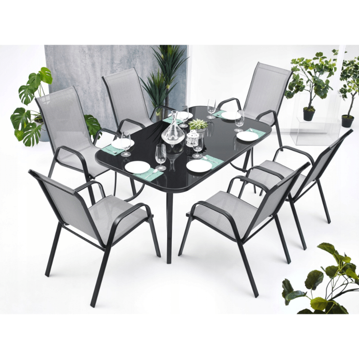 Vrtna stolica metal-tekstilen AM-092 55x75x95cm siva - Slika 2