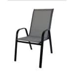 Vrtna stolica metal-tekstilen 55x75x95cm siva