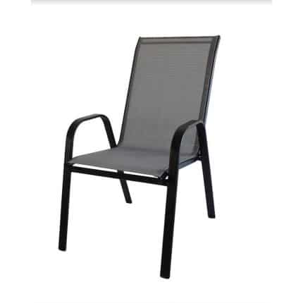 Vrtna stolica metal-tekstilen 55x75x95cm siva