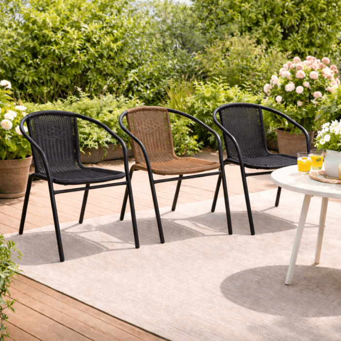 Vrtna stolica metal-ratan 54x61x74cm AM-037 - Slika 2