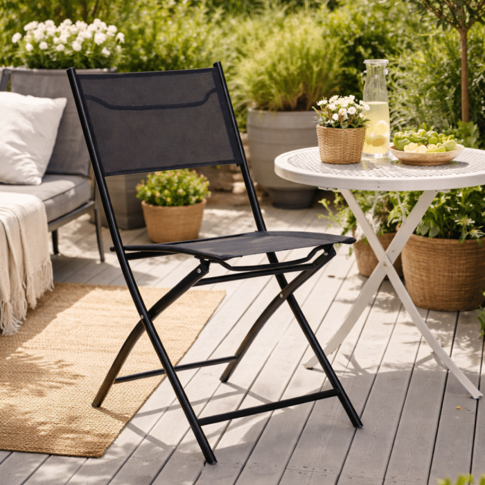 Vrtna stolica metal-tekstilen 45x58x80cm AM-097 - Slika 2