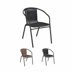 Vrtna stolica metal-ratan 54x61x74cm AM-037