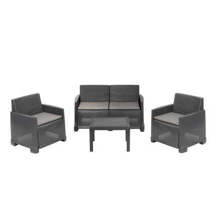 PROGARDEN set ISEO rattan antracit sa jastucima