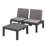 PROGARDEN Vrtni set Duetto antracit sa jastucima