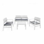 PROGARDEN Vrtni set Kilimanjaro bijeli sa jastucima